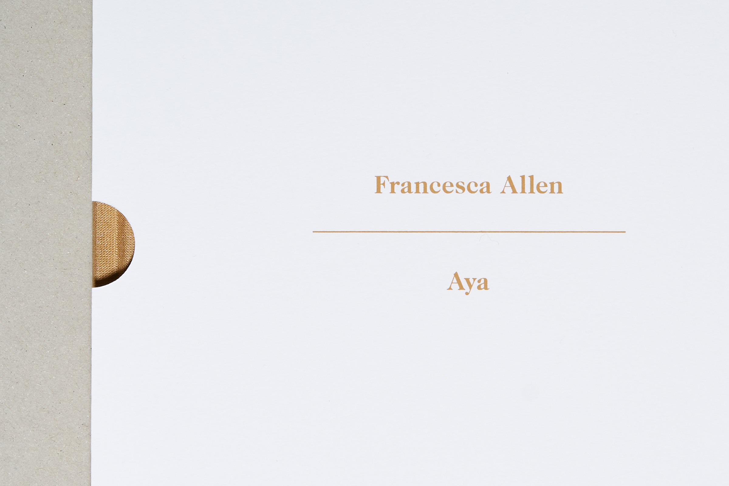 Francesca Allen — Aya