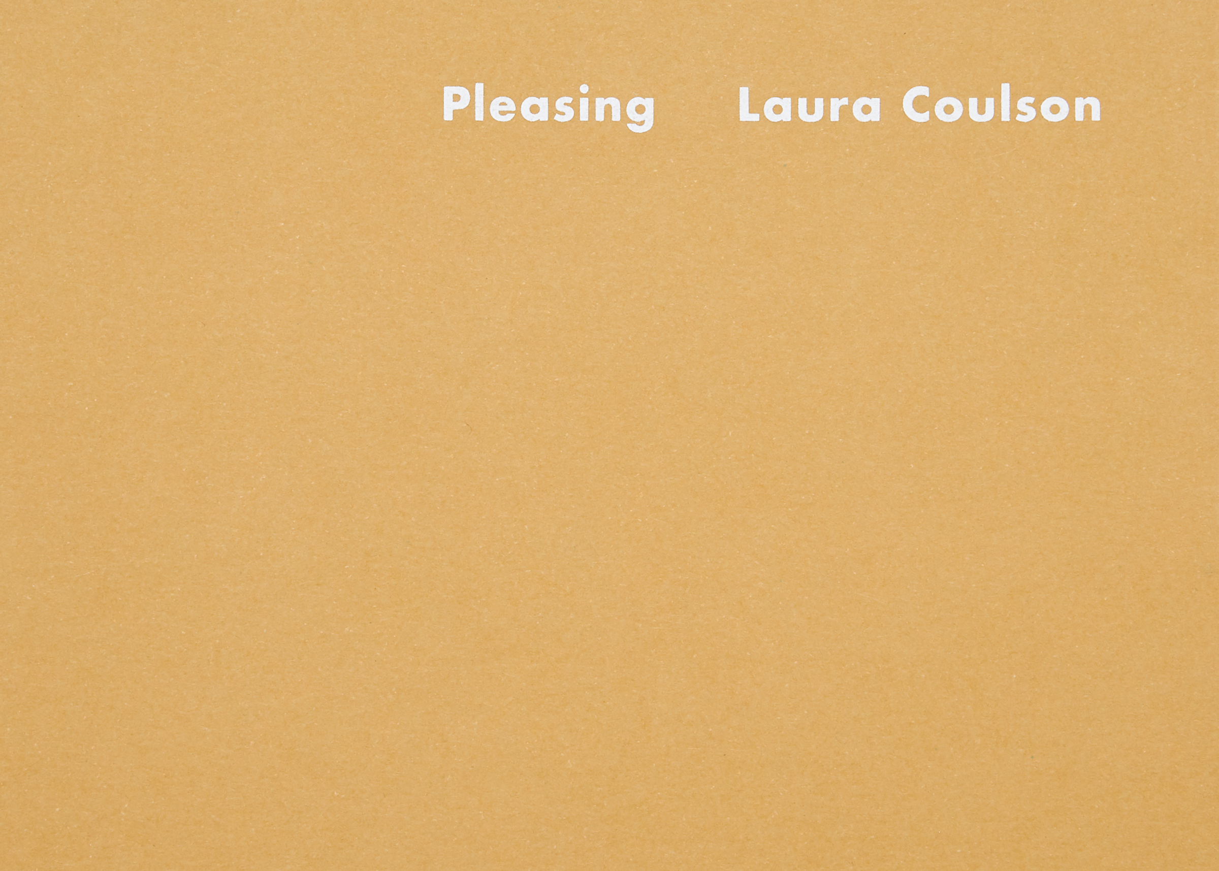 Laura Coulson — Pleasing