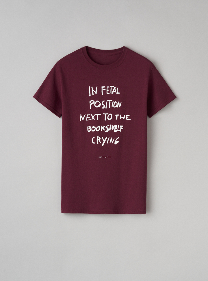 In Fetal Position... — Bordeaux Short Sleeve Tee