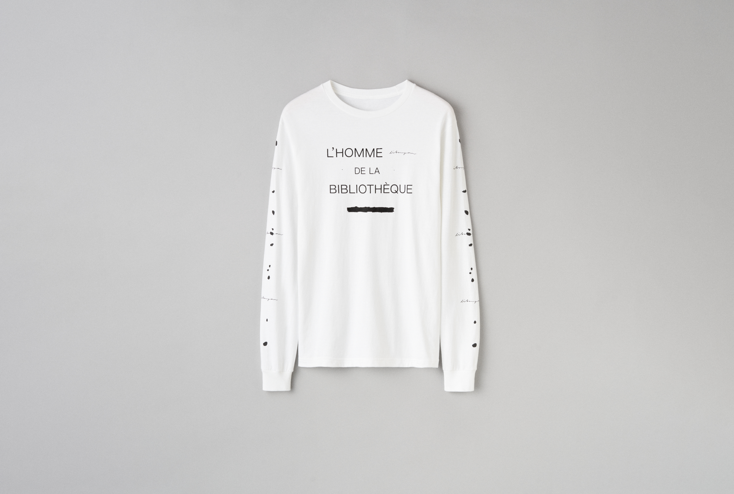 Libraryman — White Long Sleeve Tee