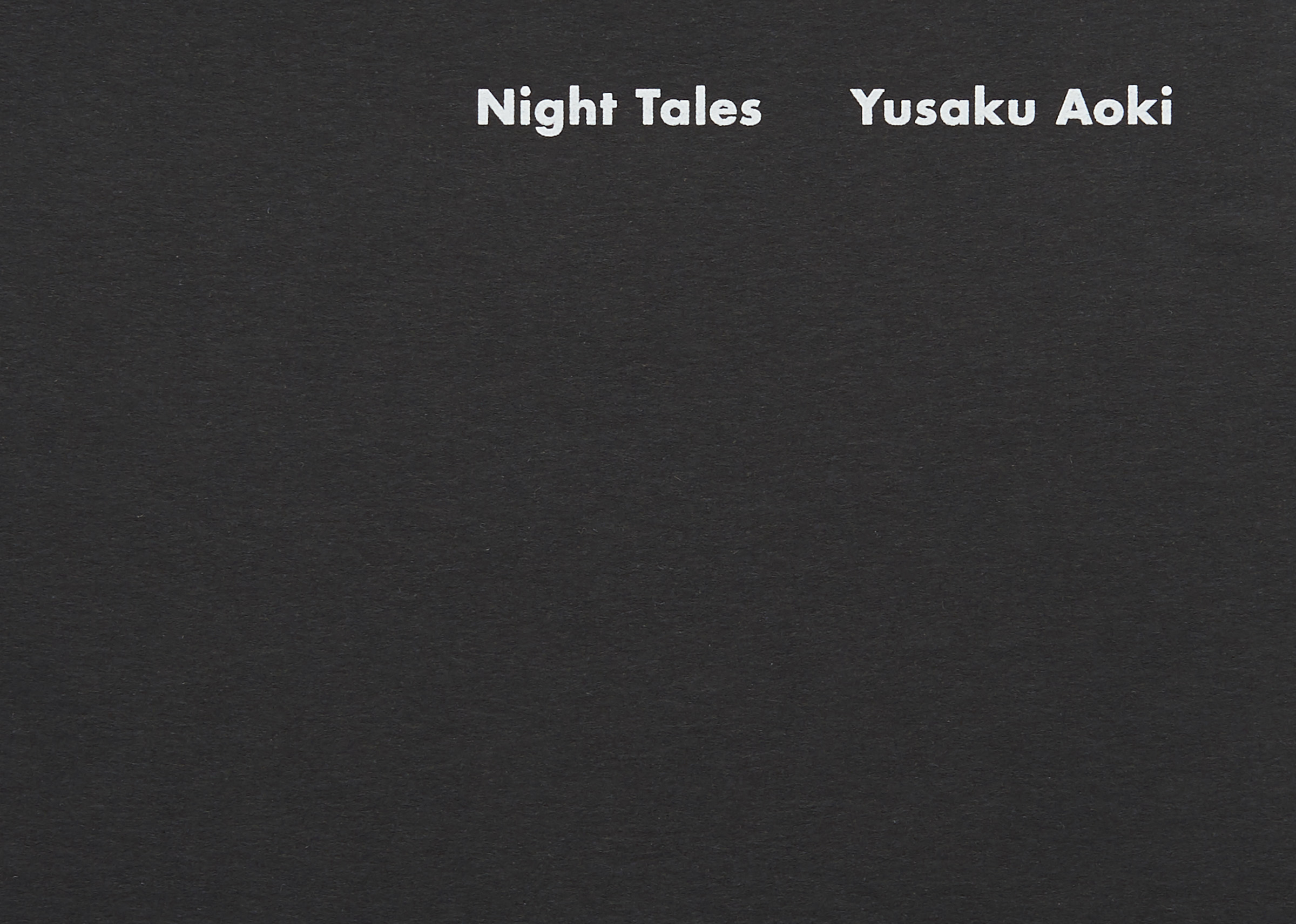 Yusaku Aoki — Night Tales